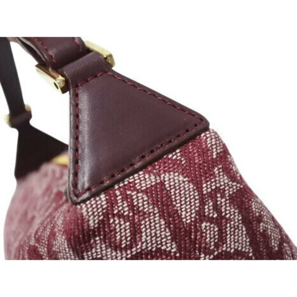 Christian Dior Trotter Shoulder Bag Handbag Bordeaux Purple Canvas - Picture 5 of 8